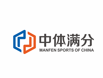 唐國(guó)強(qiáng)的中體滿(mǎn)分logo設(shè)計(jì)