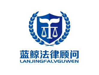 張俊的藍鯨法律事務所卡通logo設計