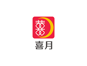 梁俊的喜月logo設計