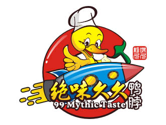 楊福的99 Mythic Taste（一只開飛機/火箭的鴨子）logo設(shè)計