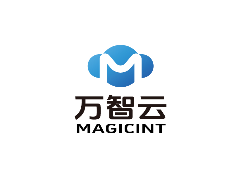 張俊的中文：萬智云 英文：magicintlogo設(shè)計