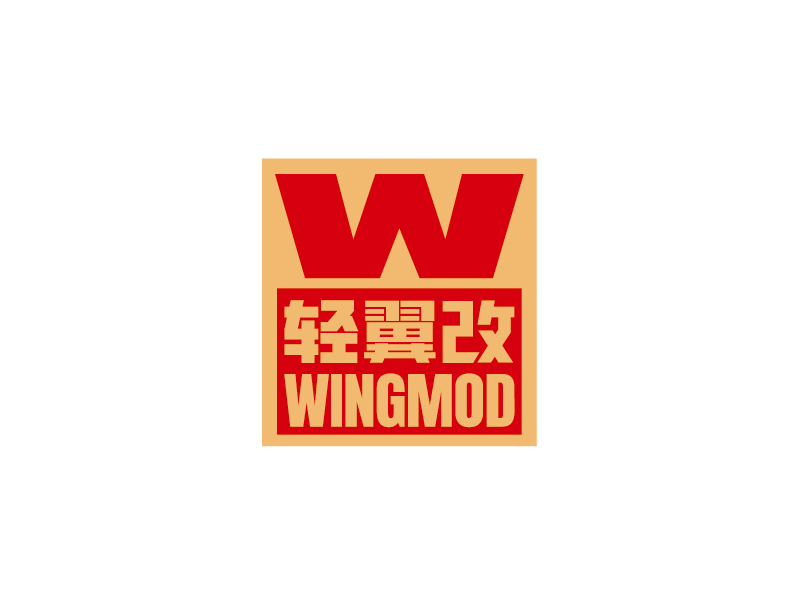 張俊的輕翼改 WINGMODlogo設(shè)計