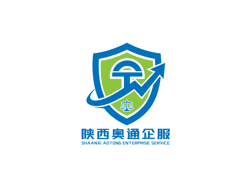 李寧的陜西奧通企業(yè)服務有限公司logo設(shè)計